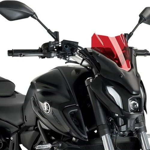 Puig Naked New Gen Sport Windscreen Red #20618R fits Yamaha MT-07 2021