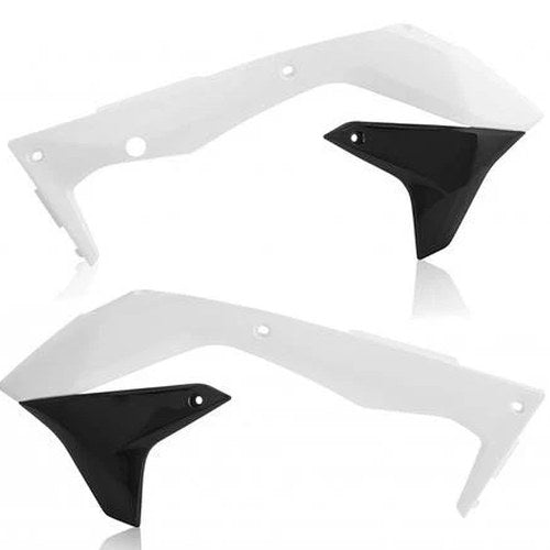 Acerbis Radiator Shrouds White/Black Kawasaki KX450F 2016-2018