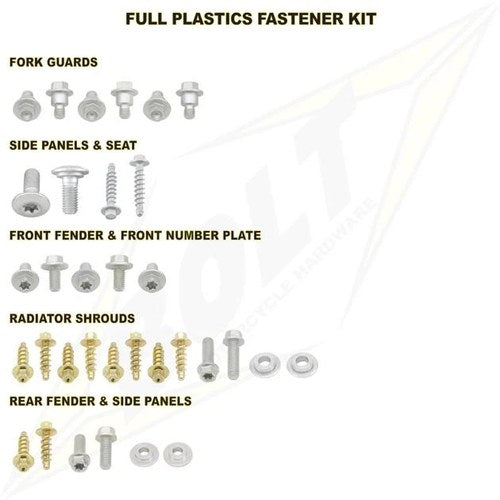 Bolt Bodywork Fastener Kit KTM 65 SX 2016-2026