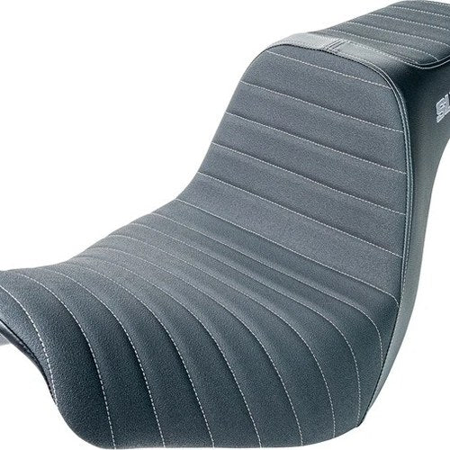 SlyFox Highnoon Slipstop Seat Grey Stitch #4701B-slyfox Harley Davidson