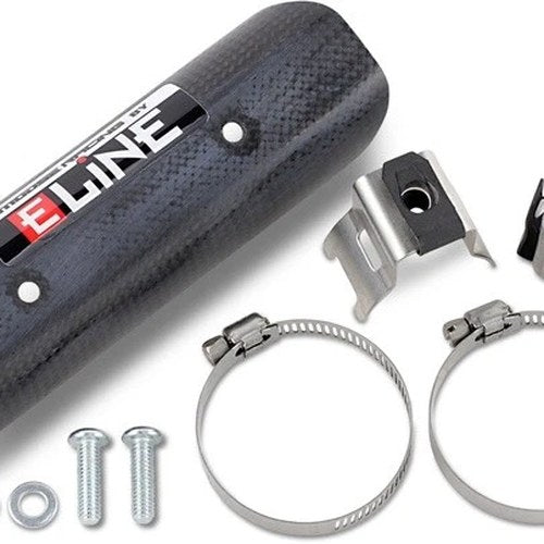 Moose Universal Exhaust Pipe Guard 6" Carbon Fiber Black