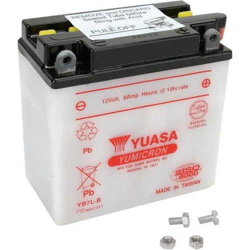 Yuasa YuMicron Battery YB7L-B for Yamaha AT1/AT2/AT3/Exciter/L5T/YG5S/XS360/YG5T