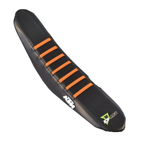 Dcor Ribbed Seat Cover Black/Black/Orange #30-30-310 KTM