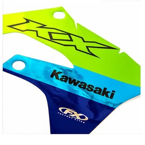 Factory Effex Chrome Series Radiator Shroud Graphic Kit for Kawasaki KX450F