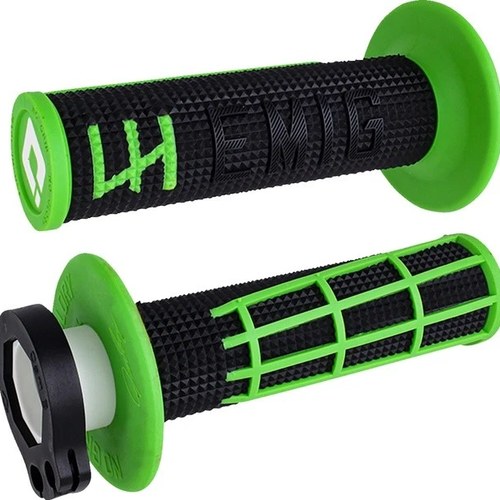 Odi Emig 2.0 Diamond Lock-On Grips 7/8" Black/Green