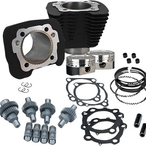 S&S 1200cc Hooligan Big Bore Kit Wrinkle Black Harley Davidson Sportster