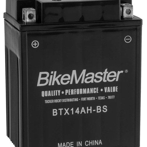 BikeMaster High Perf. Maint. Free Battery BTX14AH-BS #BTX14AH-BS for Motorcycle
