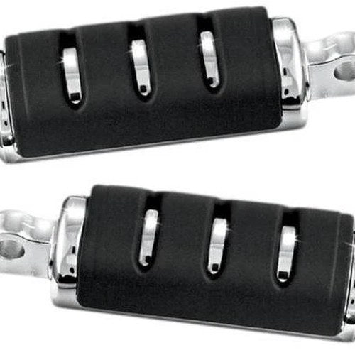 Kuryakyn Trident Iso Footpegs With Adapter Large Male Mount Chrome #7591