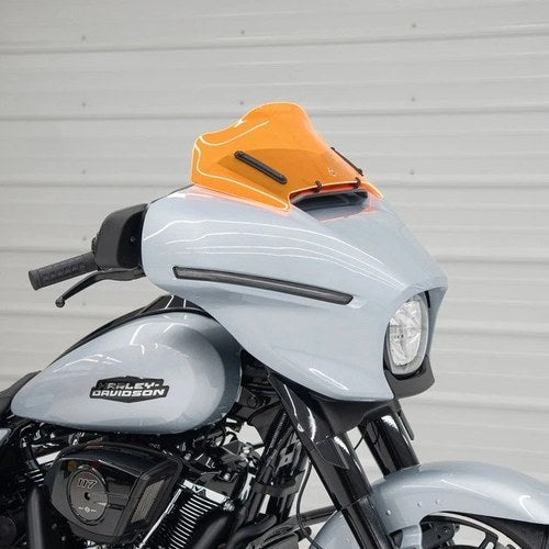 Klock Werks Ice Kolor Flare Windshield 8" Orange Ice KWW-01-0724 Harley Davidson