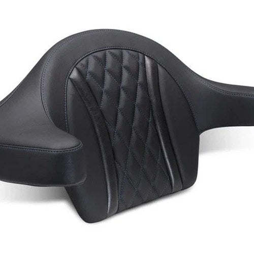 Mustang Deluxe King Tour Pak Backrest Diamond Sky Blue Stitch #88430SB