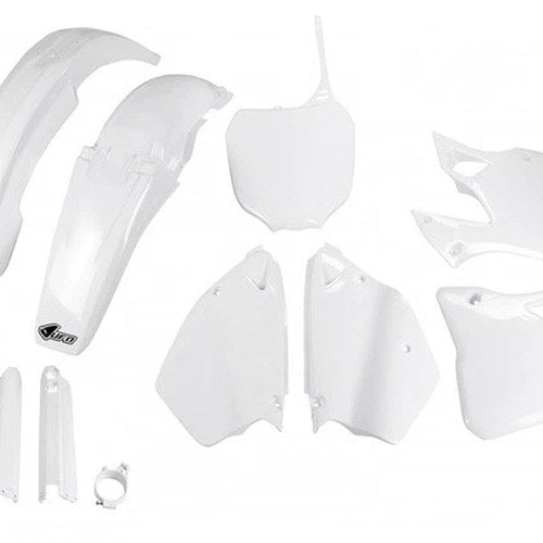 UFO Complete Plastics Kit White for Yamaha YZ250 2-Stroke/YZ125 2000-2001
