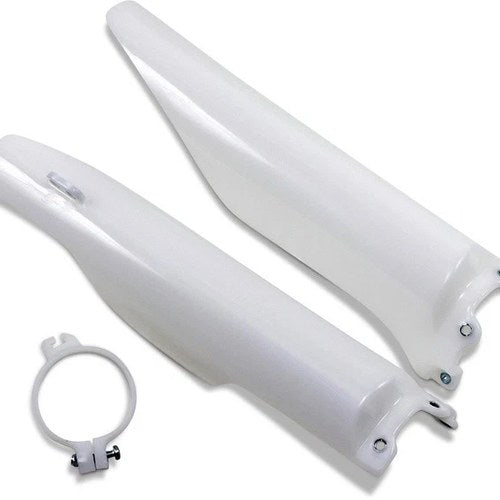 UFO Fork Slider Protectors White KA03760280 for Kawasaki KX250 2-Stroke/KX125