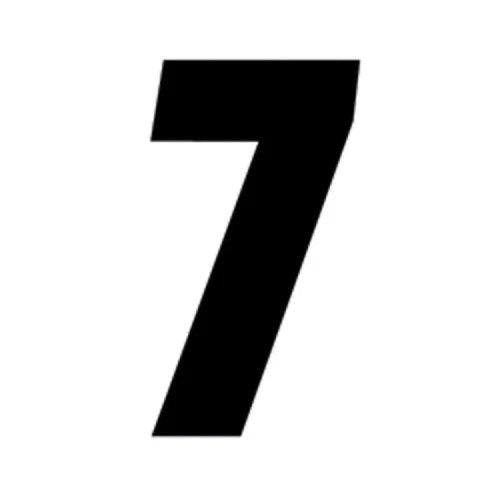 Factory Effex 7" Factory Numbers #7 Black 3-Pack