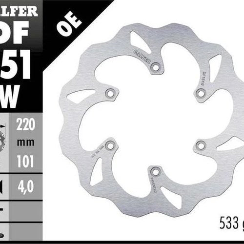 Galfer Wave Rotor Rear #DF151W for Kawasaki KX250/KX125/KLX400R