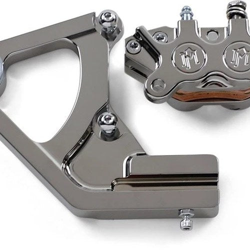 PM 4-Piston Classic Caliper & Bracket Rear 11.5" Chrome 1274-0052CH