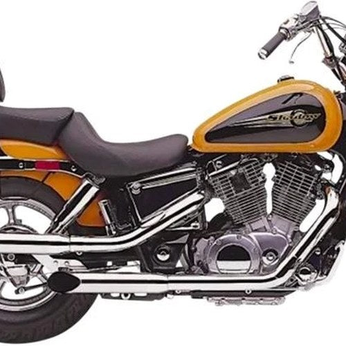 Cobra Slip-On Slashcut Mufflers Chrome for Honda Shadow 1100 Spirit 1998-2007