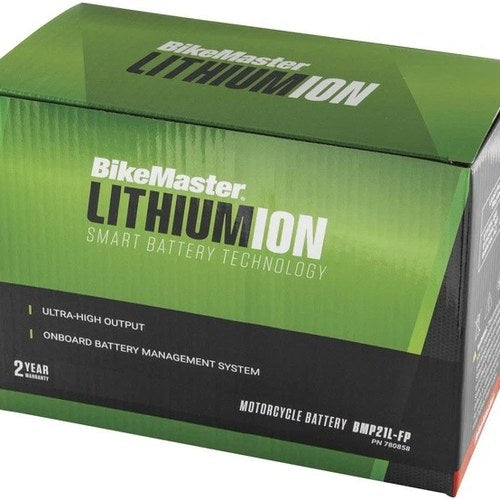 BikeMaster Lithium 2.0 Battery BMP21L-FP #BMP21L-FP LCD for Motorcycle