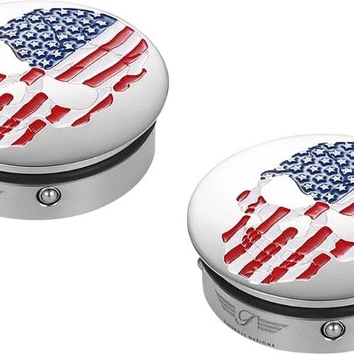 Figurati Designs Swingarm Covers Skull Polished #FD24-AFSKULL-SS Harley Davidson