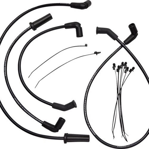 Drag Specialties Braided Spark Plug Wire Kit Black Harley Davidson Softail