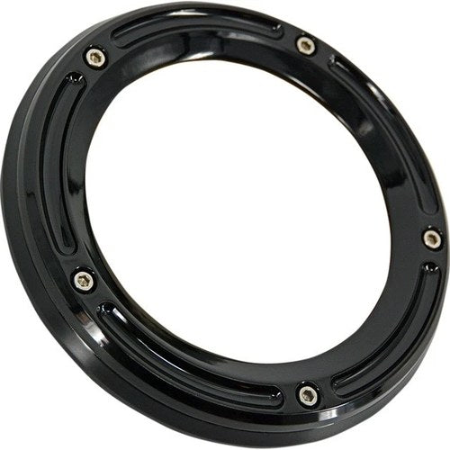 Trask Assault Derby Cover Gloss Black #TM-0040BK Harley Davidson