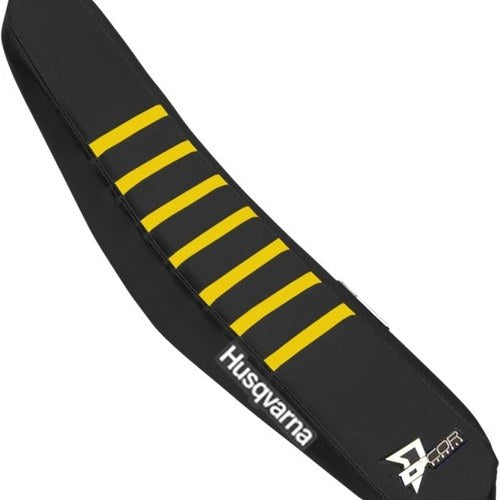 Dcor Ribbed Seat Cover Black/Black/Yellow #30-70-101 Husqvarna TC 85