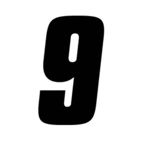 Factory Effex 4" Factory Number #9 Black 3-Pack