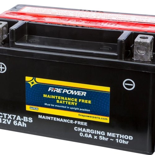 Wps Fire Power CTX7A-BS Maintenance Free Battery fits Yamaha Vino 125 2004-2009