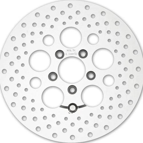 HardDrive Drilled Touring Rear Brake Rotor Polished 11-063 Harley Davidson