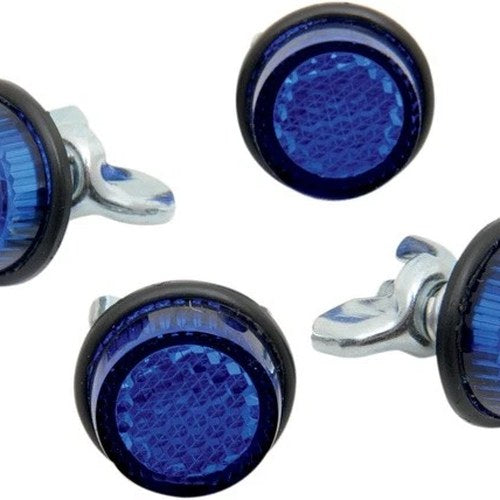 Chris Products License Plate Reflectors Blue 4-Pack