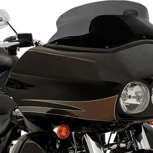 Memphis Shades Spoiler Windshield 6" Black Opaque #MEP85511 Harley Davidson