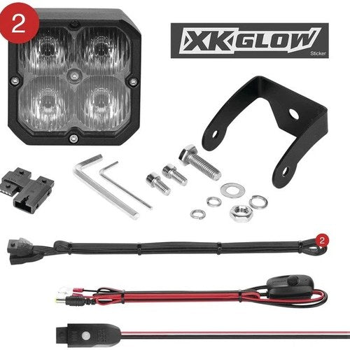 XK Glow C3 LED Rgb Cubed Pod Light Driving Beam Kit
