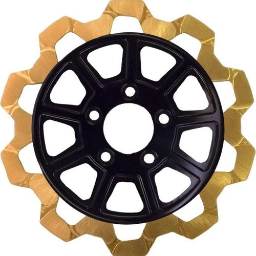 Lyndall Bow Tie Front Brake Rotor 11.5" Black/Gold #4202-1133 Harley Davidson