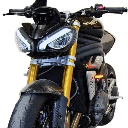 New Rage Cycles LED Front Turn Signals Amber Triumph Speed Triple 1200 RS