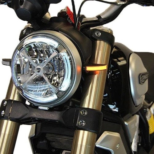 New Rage Cycles LED Front Turn Signals Amber Ducati Scrambler 1100 2018-2019
