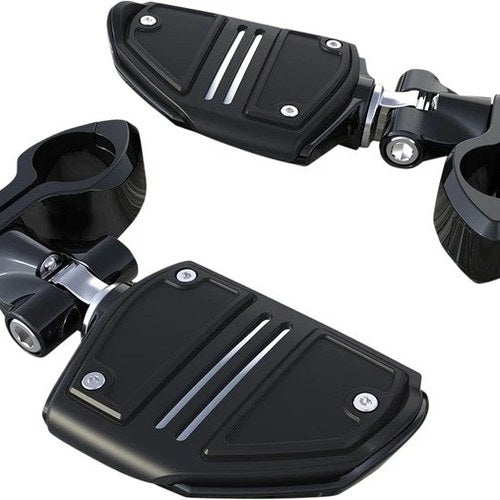 Ciro Highway Peg Mounts with Twin Rail Footrest Standard 1-1/4" Mount Black
