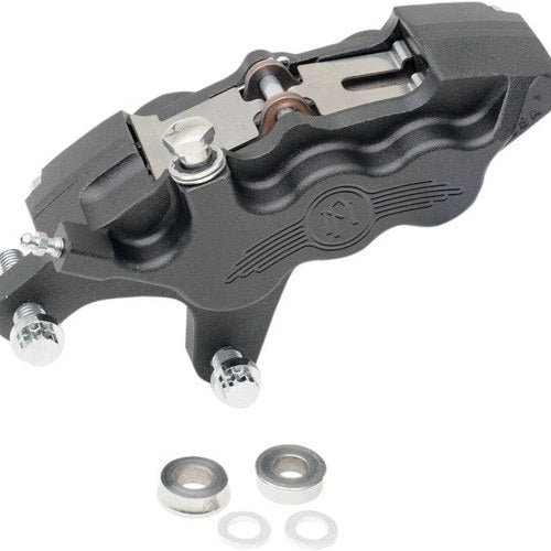 PM 6-Piston Bolt-On Caliper for 11.5" Rotor Front Left Black Ops 0051-2915-SMB