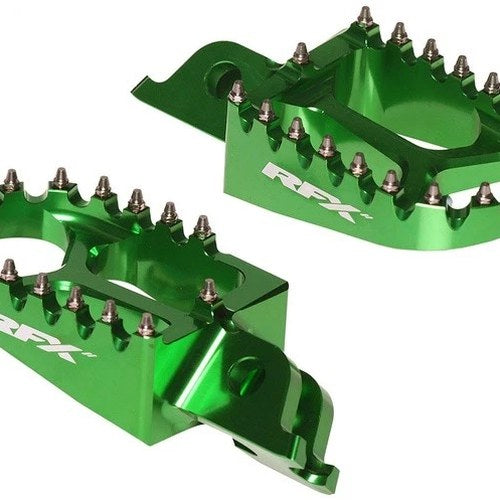 Rfx Pro Aluminum Footpegs Green Fxfr 20100 99GN for Kawasaki KX450F/KX250/KX250F