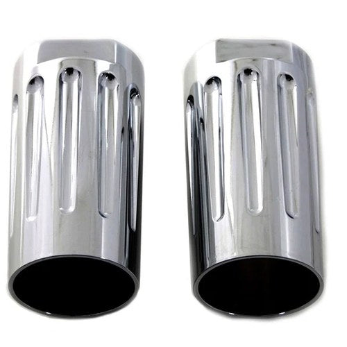 Chrome Milled Fork Slider Cover Set for Harley-Davidson