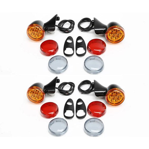 2 pair Front Turn Signals Light Bracket 4 Wires Fits For Harley Road glide 15-24