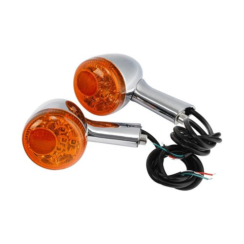 LED Rear Turn Signals Lights Amber Fit For Harley Sportster XL 883 1200 92-up