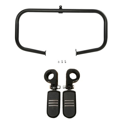 Highway Engine Guard Crash Bar w/ Footpeg Fit For Harley Road Glide King 09-24
