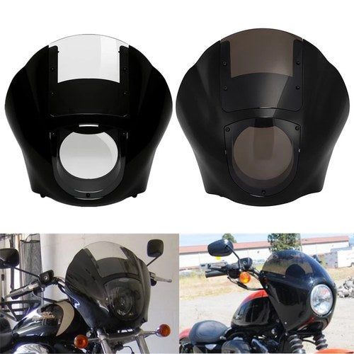 Motorcycle Quarter Headlight Fairing W/ Windshield Fit For Harley Sportster Dyna