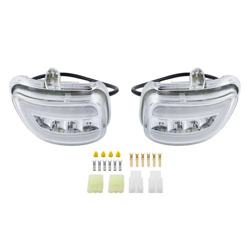LED Turn Signals Light Clear Lens Fit For Honda Goldwing GL1800 01-17 F6B 13-17