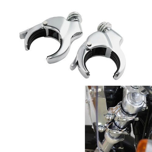 49mm Detachable Windshield Clamp Fit For Harley Wide Glide Fxdwg Street Bob Fxbb