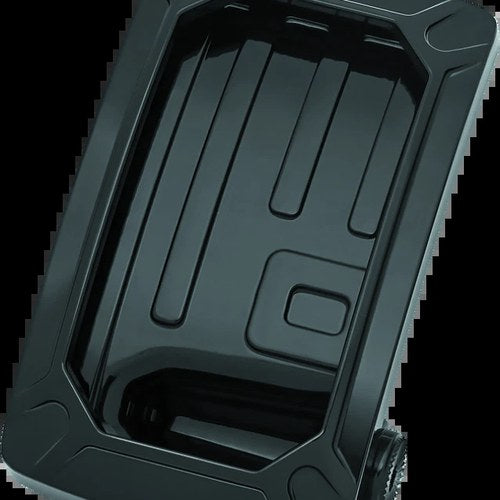 Kuryakyn For Nova Curved Vertical Mount Side License Plate Holder Gloss Black