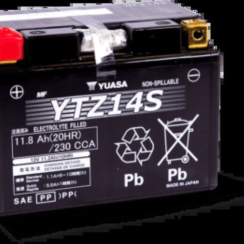 Yuasa YTZ14S Maintenance For Free Agm 12 Volt Battery