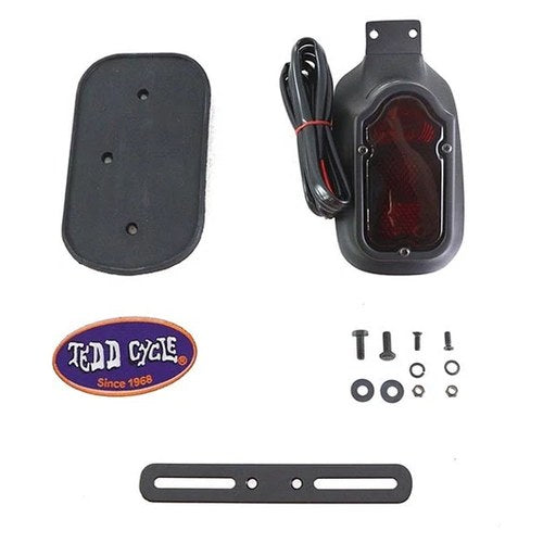 Tombstone Style Tail Lamp Assembly Matte Black for Harley-Davidson