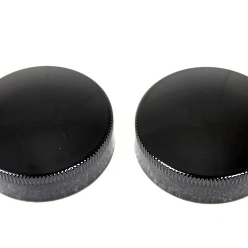 Replica Eaton Style Gas Cap Set Vented Black for Harley-Davidson