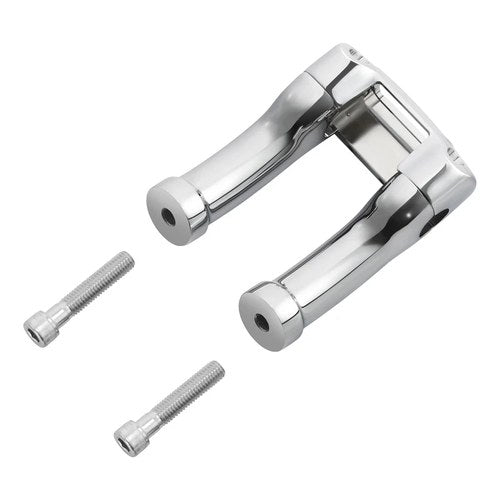 Chrome 4" Riser 1" Handlebar Top Clamp Fit For Harley Softail Street Bob Fxbrs
