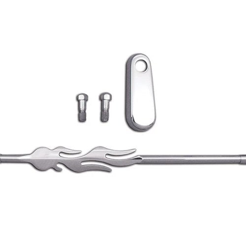 Chrome Flame Style Shifter Rod Kit for Harley-Davidson